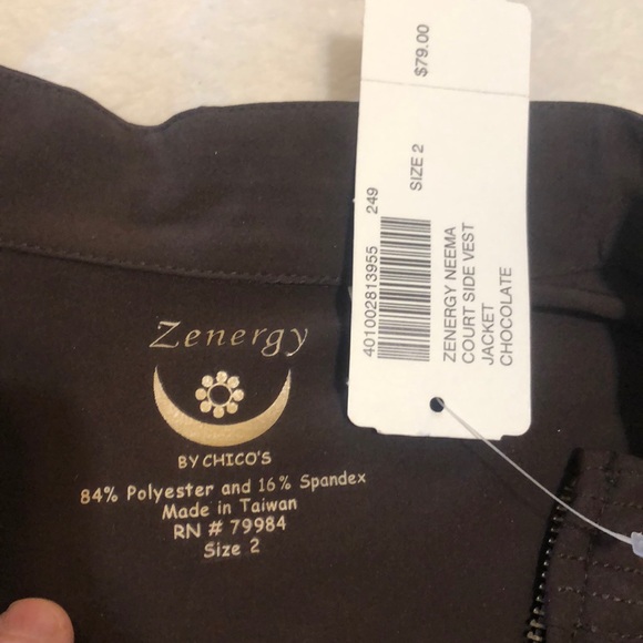 Chico's court side lightweight zipper front vest with pockets - Picture 11 of 14